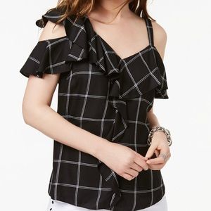 INC Plaid Top